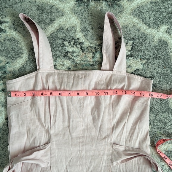 Vince Linen-Blend Square-Neck Midi Dress - Picture 5 of 11